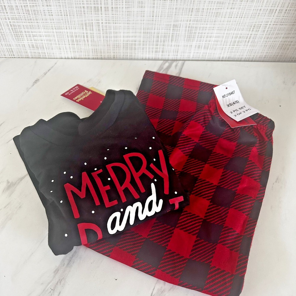 Christmas Pajamas Kid Unisex XS 4/5 Holiday Jammies‎ For Your Families New! BxI